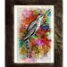 Hummingbird Collage Print on Vintage Dictionary Book altered art dictionary page illustration book print art
