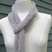 Cotton Skinny Scarf Silver Grey