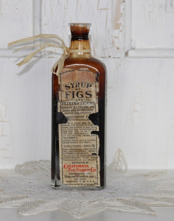 Items similar to California Fig Syrup Co. Bottle with Label and It's