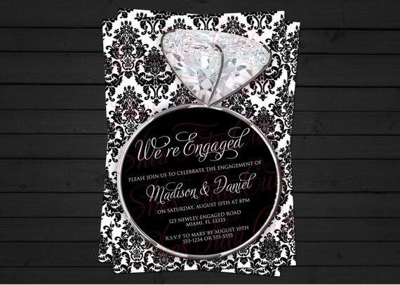 Engagement Party Invitation Digital File YOU-PRINT Il_570xn