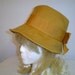 60s Henry Pollak Mustard Yellow Fur Felt Cloche/Pork Pie Dress HAT