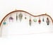 Earrings rack - Mahogany guitar shaped - upcycled eco friendly