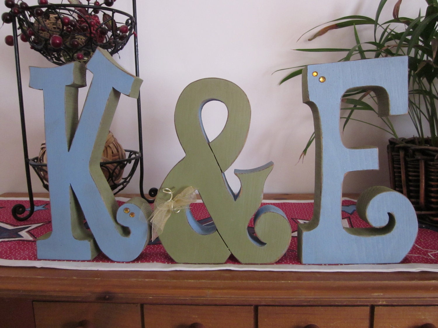 Beach wedding decoration wood wedding letters SET OF 3  Ampersand  wedding centerpiece wedding letters Love letters wedding gift