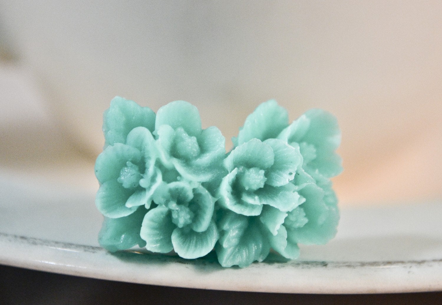 Bouquet of Flowers Ring- Teal
