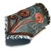 Bohemian bracelet jeans cuff denim boho chic textile cuff upcycled bracelet