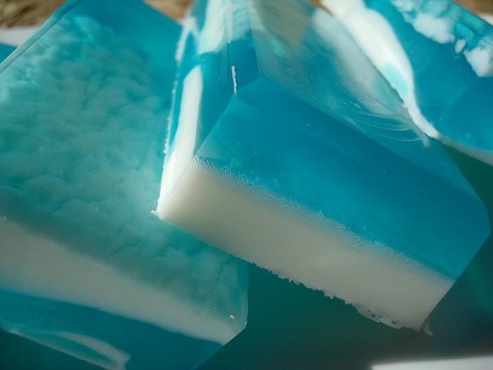 Ocean Soap, White and Blue Soap, Homemade Soap, Bar Soap