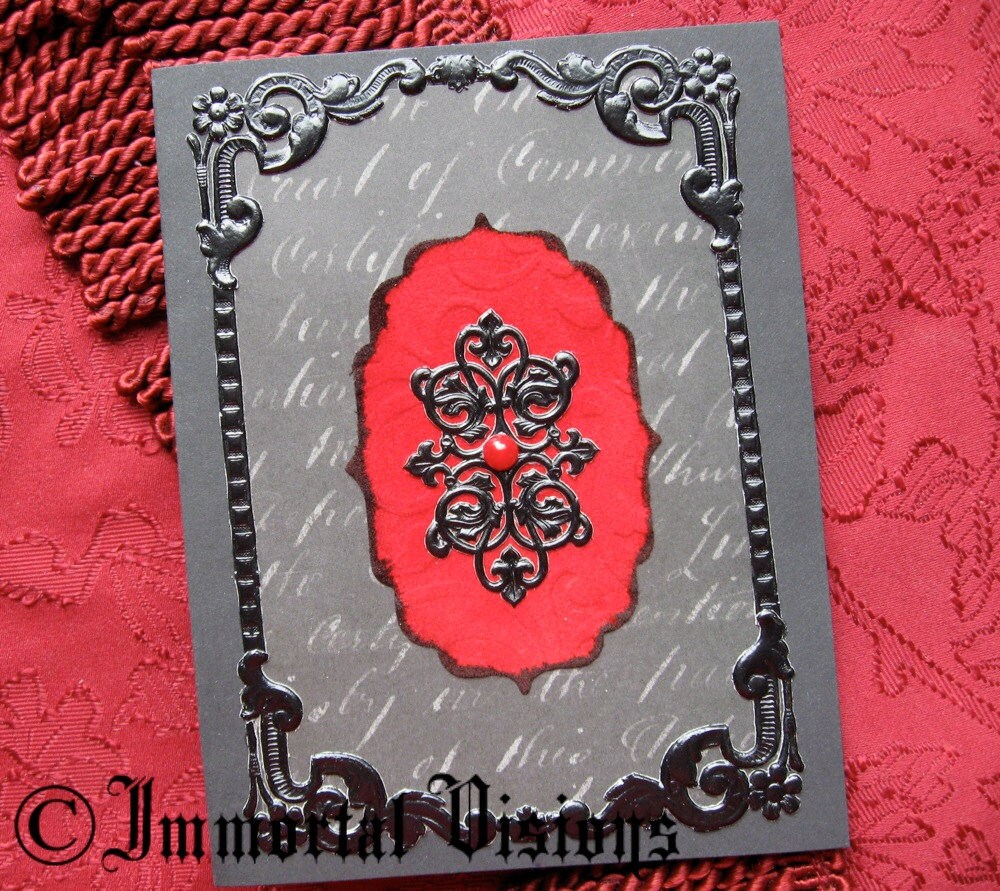 Gothic Scrollwork Greeting Card by ImmortalVisions on Etsy