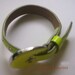 SALE  Handmade "beltlet" Bracelet Lime Green Recycled Upcycled Belt