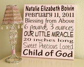 Custom Baby Subway Art Sign