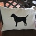 Black Lab silhouette pillow