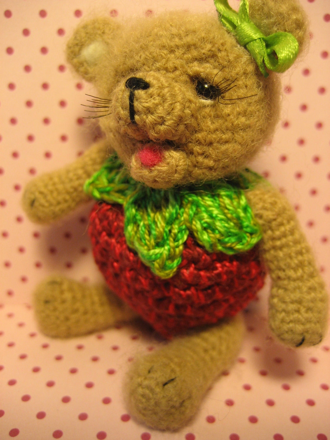 FREE SHIPPING Miniature Thread Artist Bear