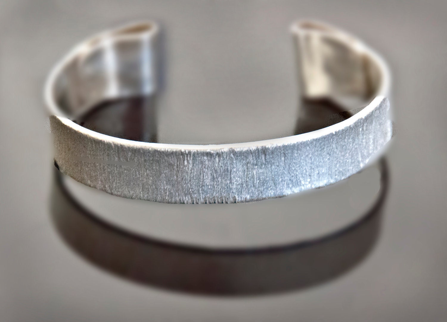 Organic Rustic Sterling Silver and 14k Gold - One of a Kind Unisex Cuff Bracelet