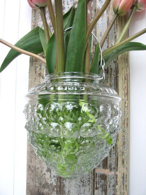 Handmade Vintage Glass Hanging Vase