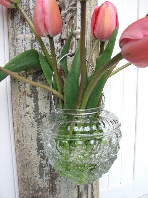 Handmade Vintage Glass Hanging Vase