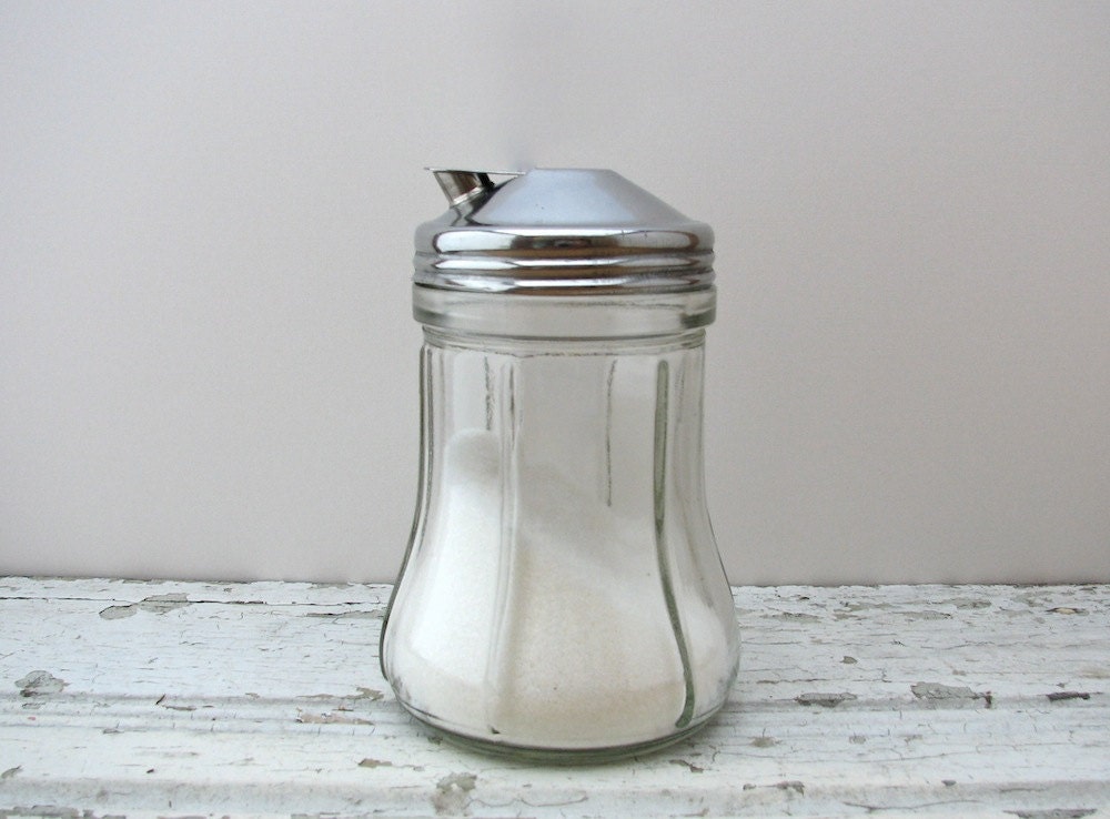 Items similar to Vintage Clear Glass Sugar Shaker Container on Etsy