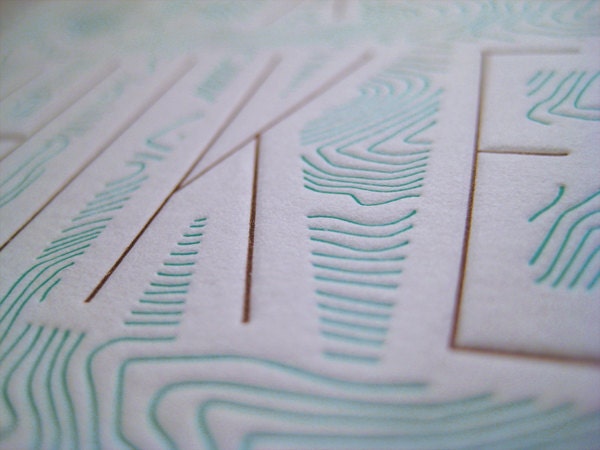 Take A Hike Letterpress Greeting Card