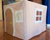 Felt card table playhouse cottage: Waldorf inspired, more colors available, custom order