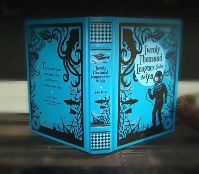 Nexus 7, Kindle Fire 7"(not HD), Kindle Touch, 4 & K Paperwhite "Twenty Thousand Leagues Under the Sea" Upcycled RooKCasE NEW