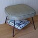 Mid Century Footstool with Magazine Rack