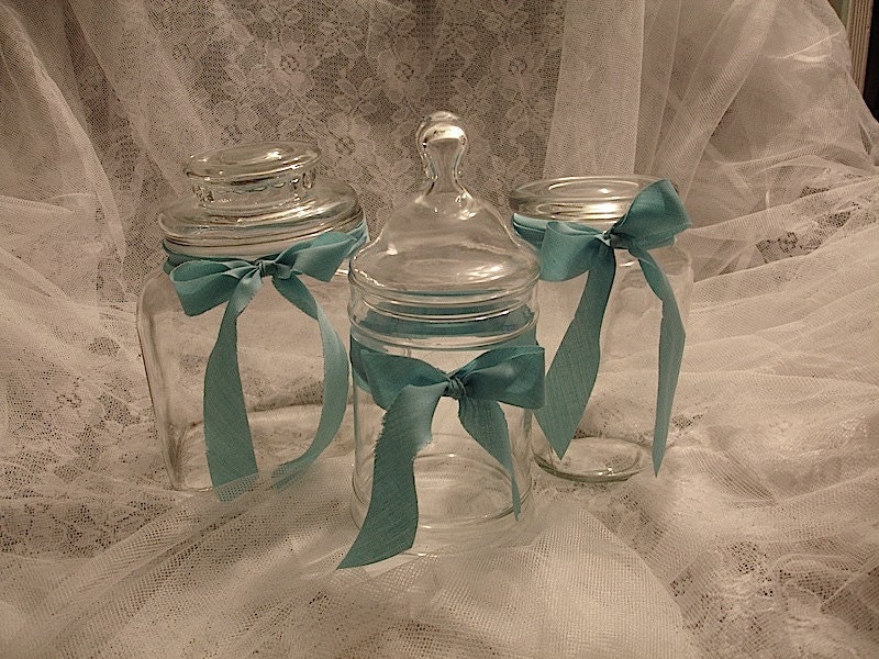 Apothecary Jars, buffet candy jars, candy jars (1 set is 3 Jars)