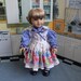 American Girl Doll Clothes -- Eclectic 1800's Style Dress, Pinafore & Detachable Quilted Collar