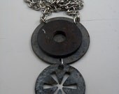 Found Object Necklace Unique One of a Kind Upcycled Metal