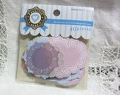 NEW 40 small sticker flakes collage lace