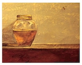 Still Life, Bee and Honey Art Painting Print - 8 x 10 - Gift Giving Size