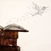 Typography Hummingbird Art Print - 8 x 10 - Typographic print - "Fly" - Perfect artwork for writer