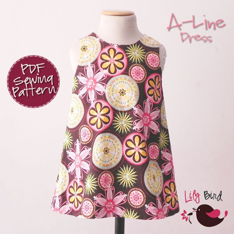 A-Line Dress - 12M to 8Y - PDF Pattern and Instructions