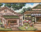 Farmers Market  & Flower Market  Chalk Board with Chalk Tray
