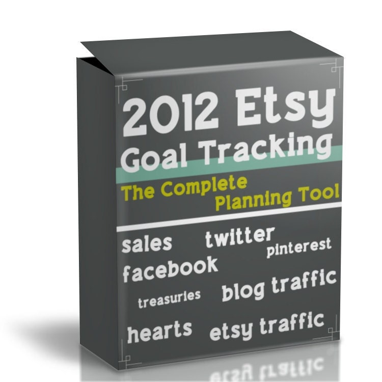 2012 Etsy Goal Tracking Complete Planning Tool