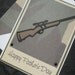 Rifle Father's Day - Handmade Father's Day Card with Embellished Envelope
