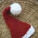 Hand-Crocheted Newborn Baby Girl/Boy Unisex Christmas Santa Hat and Cocoon Set for Christmas/Holidays