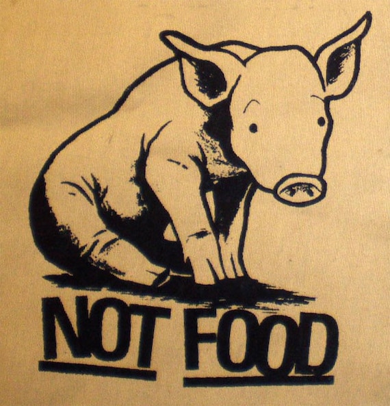 Vegan patch Pigs are NOT FOOD