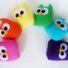 2 lovely valentine plush mini owls toys