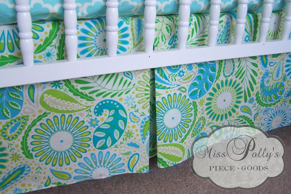 Baby Bedding Dust Ruffle-- Design Your Own-- Tailored Crib Skirt