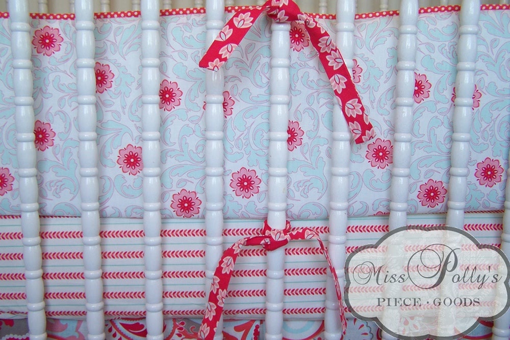 Custom Baby Crib Bedding- Design Your Own- Verona in Rouge