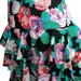 Vintage 1980s Strapless Floral Prom Dress