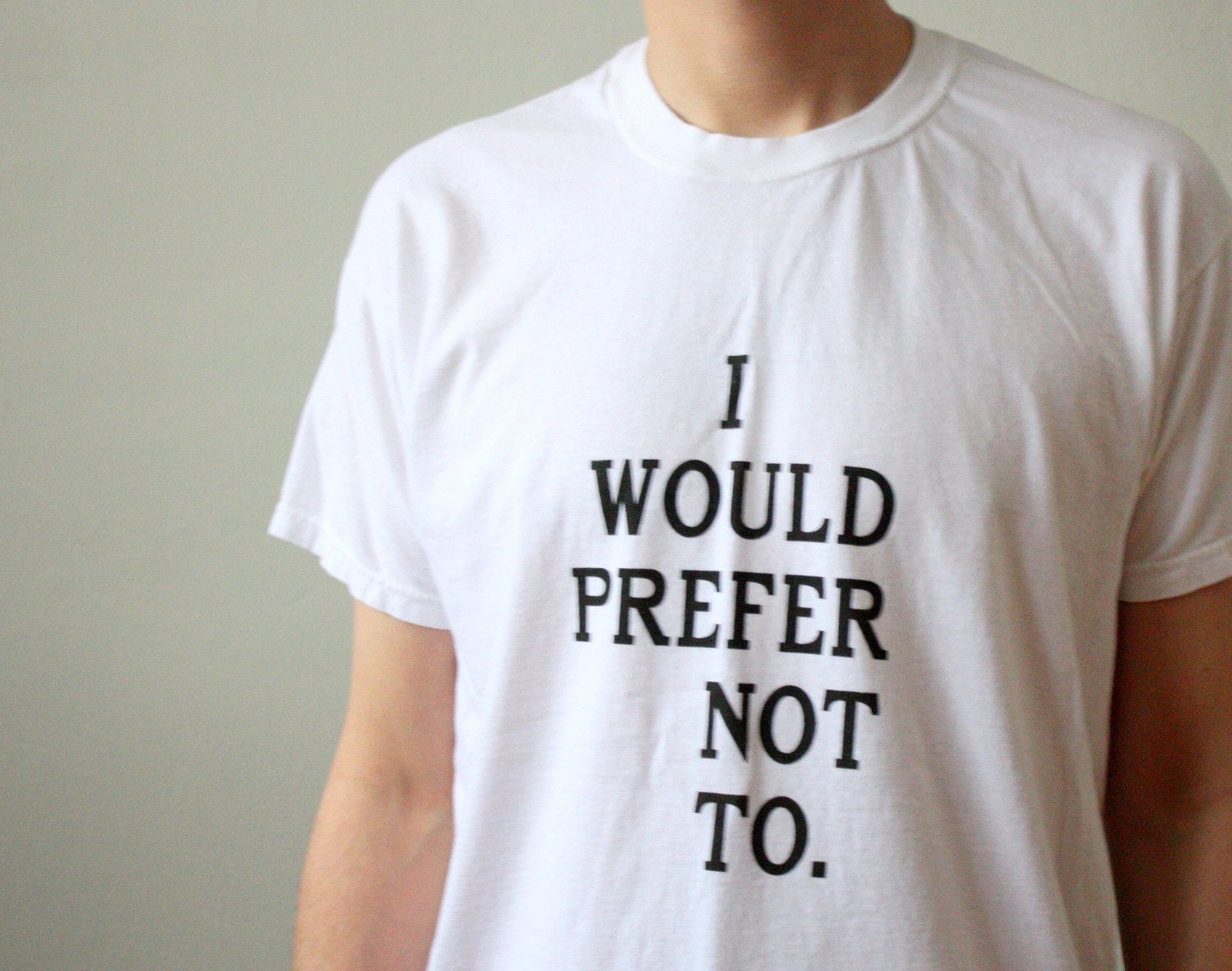 I Would Prefer Not To Bartleby T Shirt Size By Riverwestconcern 2304