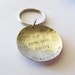 Personalized Key Chain with Round Silver Disc