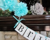 BRIDE to BE banner, bachelorette party sign, bridal shower CUSTOM colors available