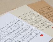 Modern Wedding Invitations - Simple, Heart