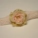 Vintage Inspired Newborn Photo Prop Baby Flower Headband pink peach gold Ready to Ship