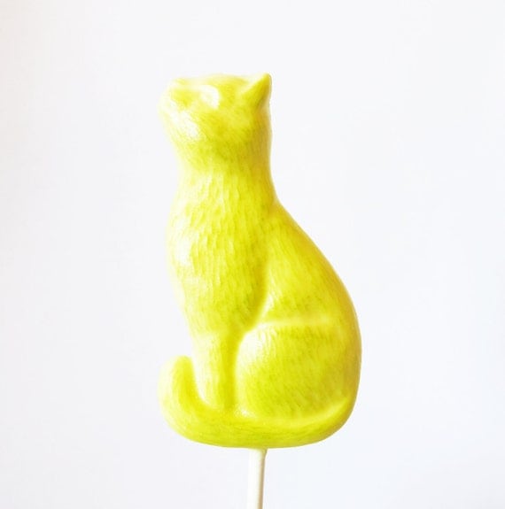 5 Chocolate Cats: Neon Yellow Il_570xn