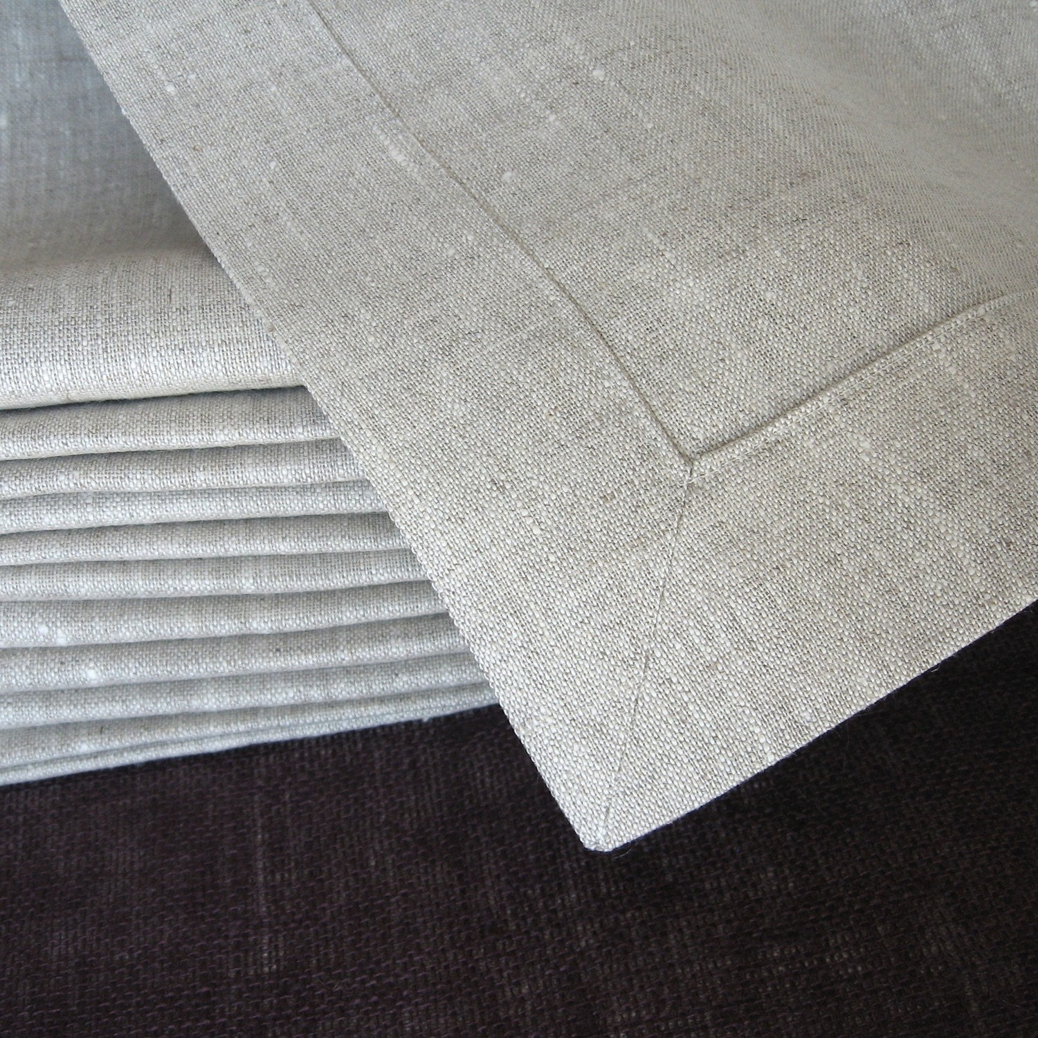 Linen table napkins set of two by Lovely Home Idea. Custom color