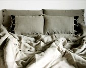 Queen Duvet cover and pillowcases Natural bedding by Lovely Home Idea.