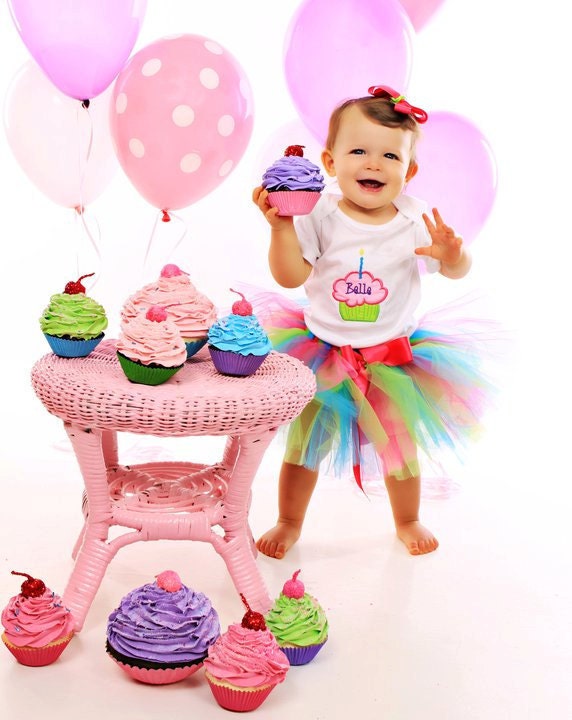 Choose Color and Flavor of One Standard size Fake Cupcake great for Birthday Photo Props and Party Decorations