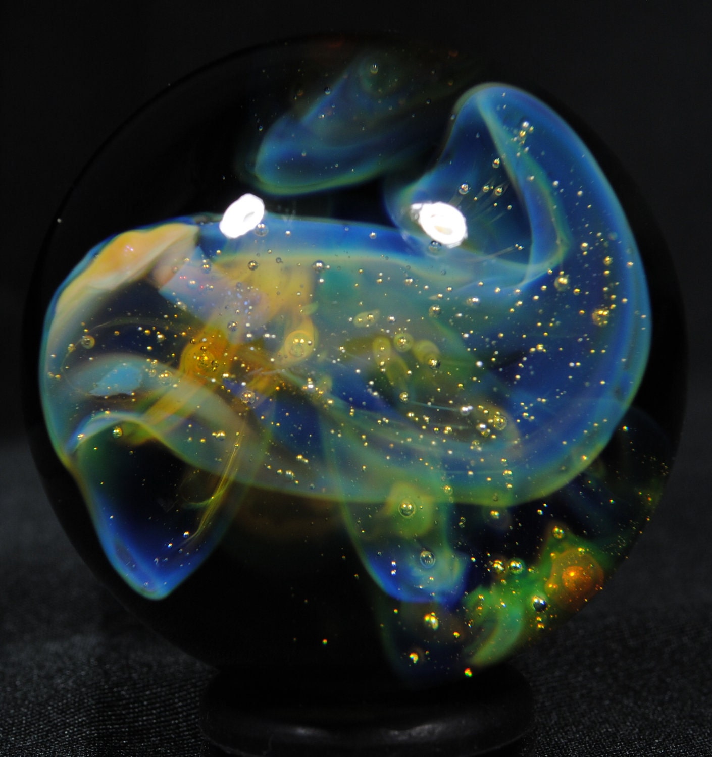 Interacting Irregular Galaxies Glass Marble