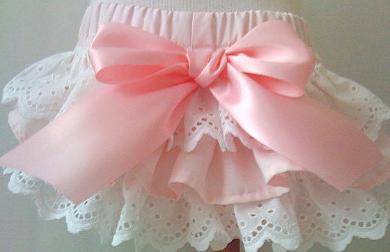 Childrens Spring Ruffled Baby Bloomers Custom Ballet Pink Newborn thru 24 mo.